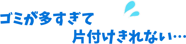 ゴミが多すぎて